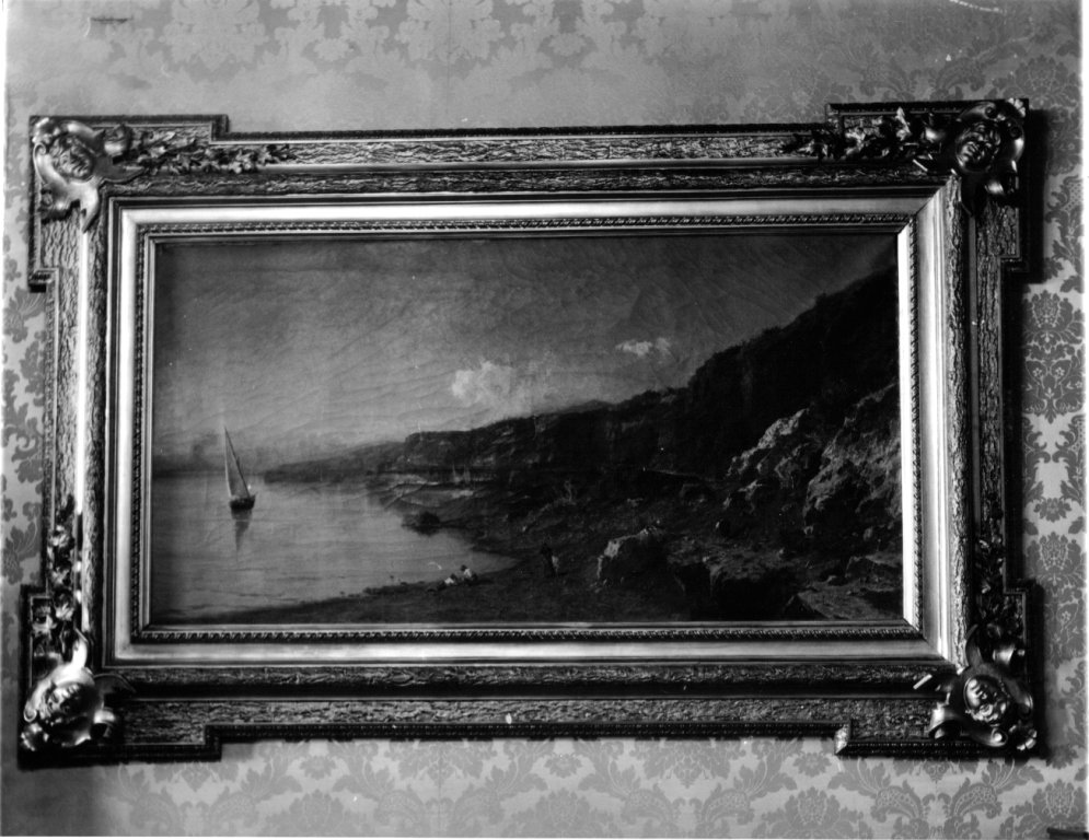 paesaggio marino (dipinto) by Vertunni Achille (ultimo quarto sec. XIX)